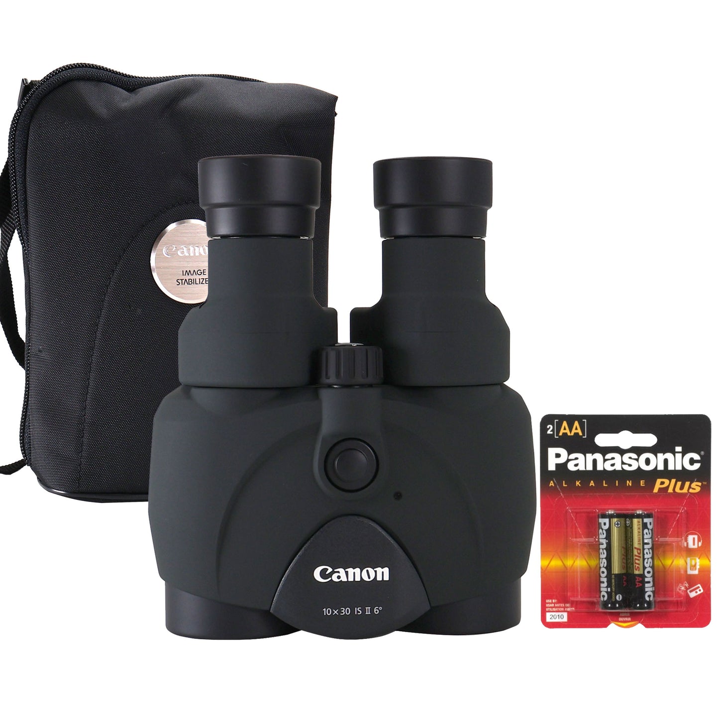 Canon 10x30 IS II Image Stabilized Binoculars with 2X AA Rechargeable Battery and Charger