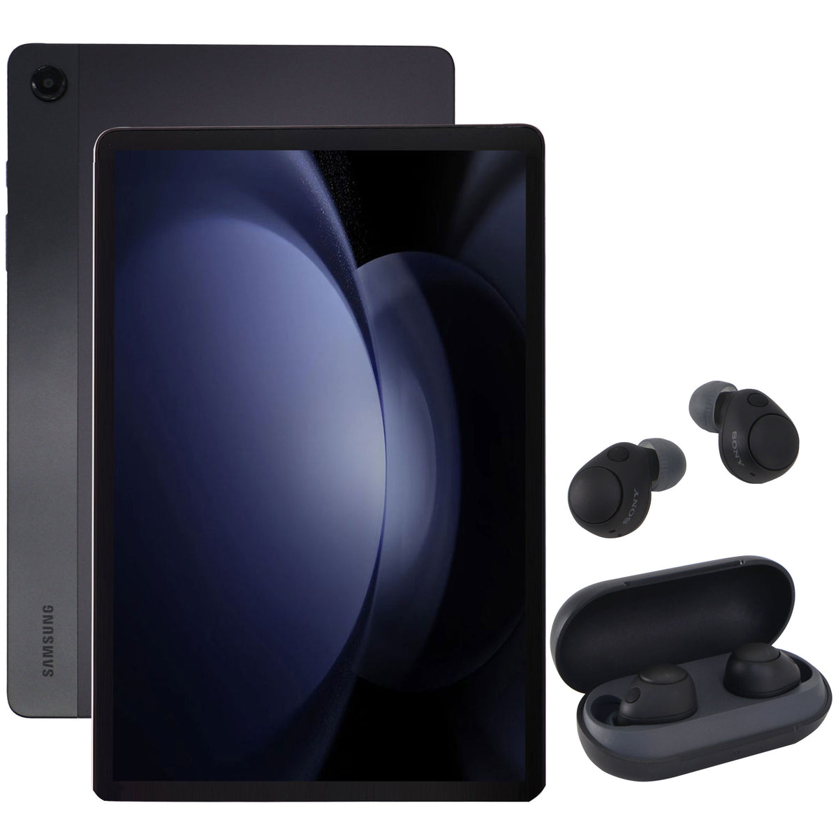 Samsung Galaxy Tab A9+ Plus 11" 64GB Wi-Fi Android Tablet 2024 Model - Graphite with Sony WF-C700N Truly Wireless Noise Canceling In-Ear Headphones (Black)