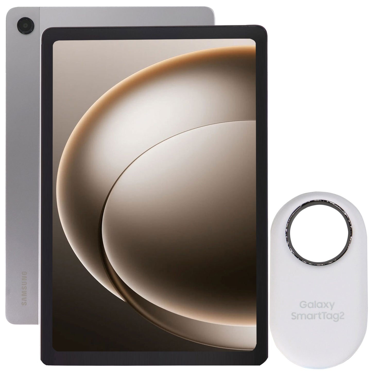 Samsung Galaxy Tab A9+ Plus 11" 64GB Wi-Fi Android Tablet - Silver + Samsung SmartTag2 Bluetooth + UWB, IP67 Water and Dust Resistant, Findable via App