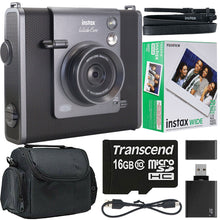 FUJIFILM instax WIDE EVO Hybrid Instant Film Camera with INSTAX WIDE 2X10 Film Starter Bundle
