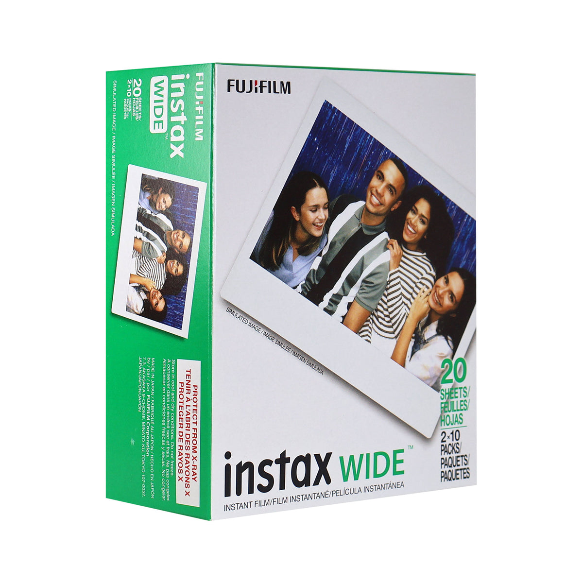 FUJIFILM instax WIDE EVO Hybrid Instant Film Camera with 4x INSTAX WIDE 2X10 Film Basic Bundle