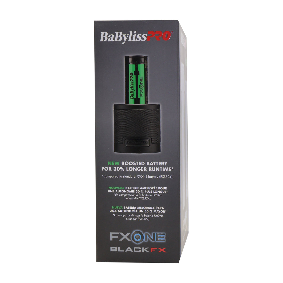 BaByliss Pro FXONE BlackFX Limited Edition Prepack - Stick Shaver and Outlining Trimmer Black FX1FSTMBPK + BaByliss Pro FXONE Dual-Charging Prepack FXC2BPPK + BaByliss Pro Pro Cutting Cape + BaBylissPRO Barberology 9" Comb - Black + BaByliss Pro Fade Brus