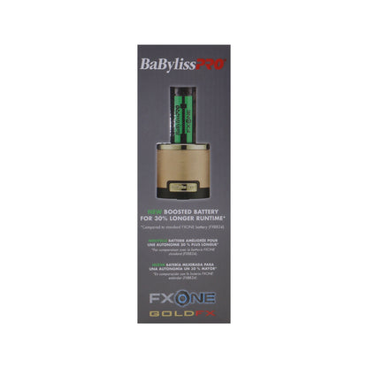 BaByliss Pro FXONE GOLDFX Limited Edition Prepack - Outlining Trimmer and Double Foil Stick Shaver (Gold) FX1FSTGPK + BaByliss Pro FXONE Dual-Charging Prepack [2 Batteries, 1 Charging Stand] #FXC2BPPK + BaBylissPRO Barberology 9 Inch Clipper Comb - Black