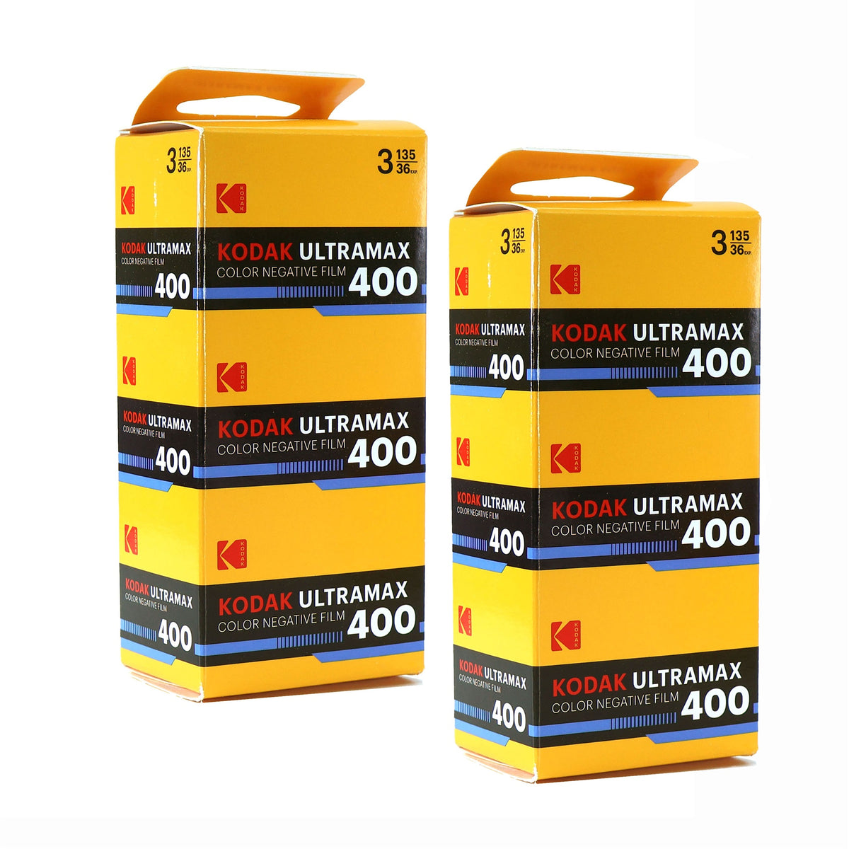 2x Kodak Eastman UltraMax 400 Color Negative Film (35mm Roll Film, 36 Exposures, 3-Pack)