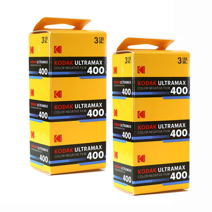 2x Kodak Eastman UltraMax 400 Color Negative Film (35mm Roll Film, 36 Exposures, 3-Pack)