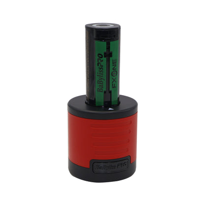 BaByliss Pro FXONE LO-PROFX Hair Clipper, Trimmer, Charging Base and Boosted Capacity Battery (Red) FX129MRPK + Comb Set