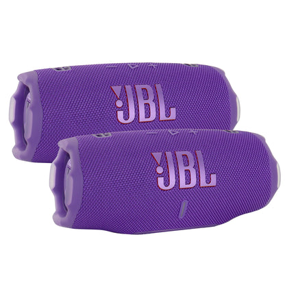 2x JBL Charge 6 Portable Bluetooth Wireless Speaker (Purple)