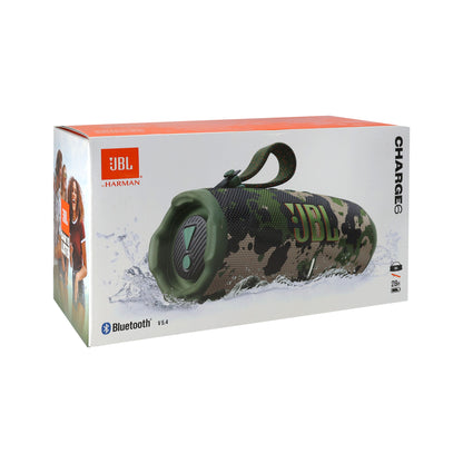 JBL Charge 6 Portable Bluetooth Wireless Speaker (Camoflauge) with Fitness and Wellness Plus Software and JBL T110 in Ear Headphones
