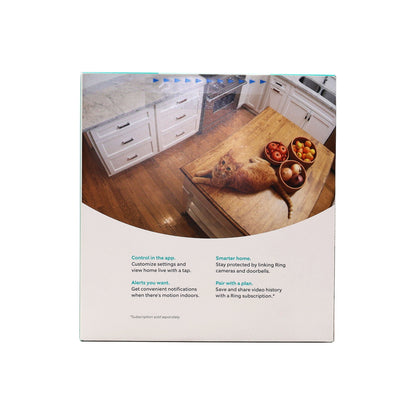 Ring Pan-Tilt Indoor Security Cam with 360° Horizontal Pan Coverage, Live View & Two-Way Talk and HD Video - White