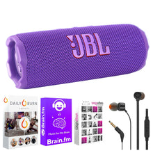 JBL Flip 7 Portable Waterproof Bluetooth Wireless Speaker (Purple) Audio Bundle