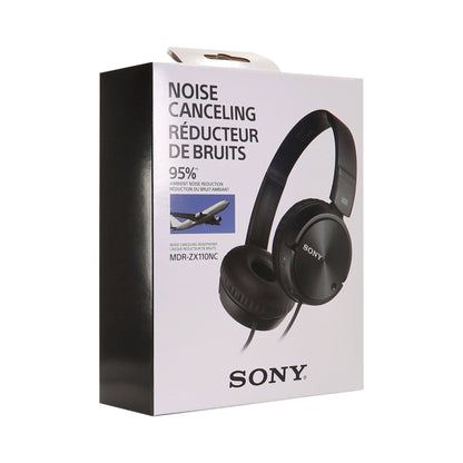 Sony MDR-ZX110NC Noise-Canceling On-Ear Headphones with Sony XB100 Portable Waterproof Bluetooth Speaker (Gray)