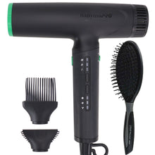 BaByliss Pro Nano Titanium Limited Edition Professional Nano Light Ionic Hair Dryer (Tomb45 Collection) with Conair Pro Ergo-Grip Detangler Brush