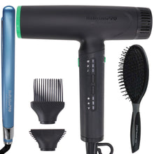 BaByliss Pro Nano Titanium Limited Edition Pro Nano Light Ionic Hair Dryer (Tomb45 Collection) with Nano Titanium 1" Ultra-Sleek Flat Iron and Brush