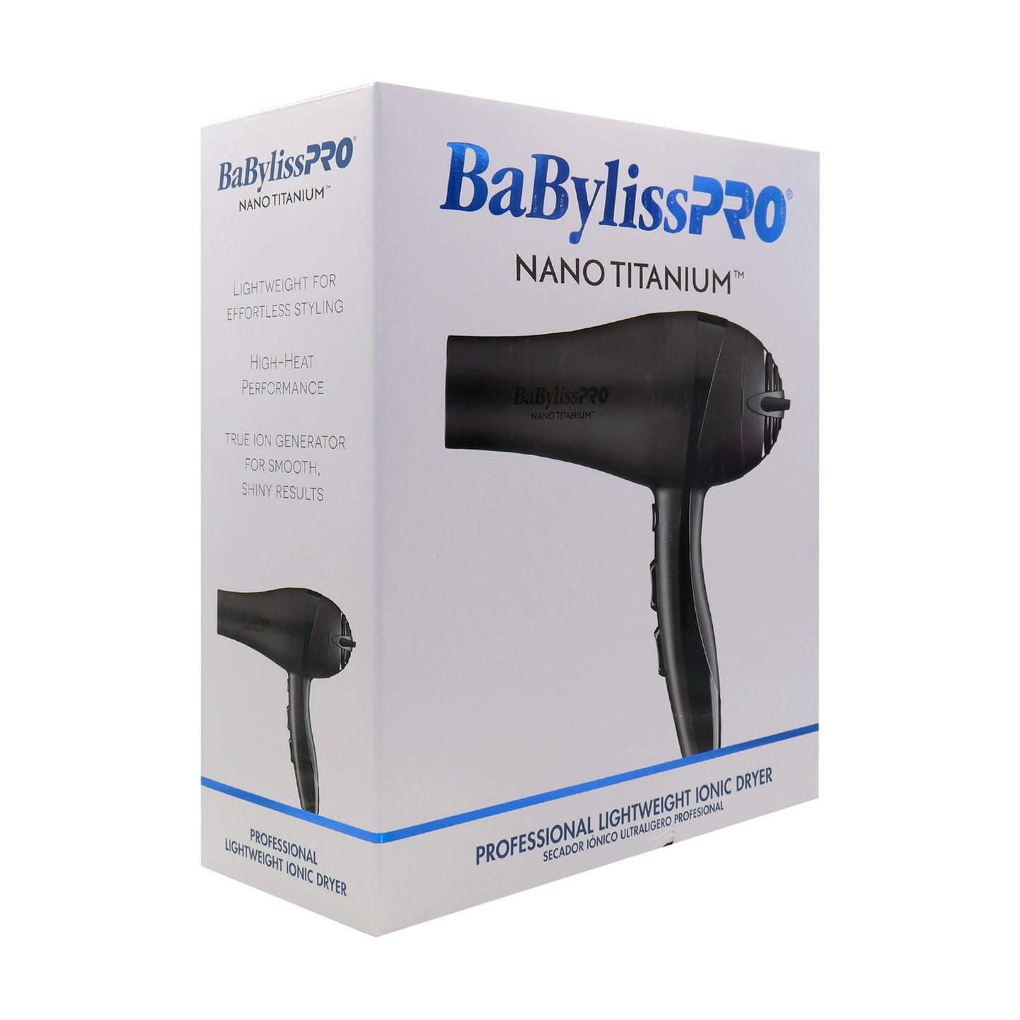 Nano Titanium 2000-Watt Blow Dryer with Concentrator Nozzle (Black) BNTMB5548 and Conair Pro Ergo-Grip Detangler Brush