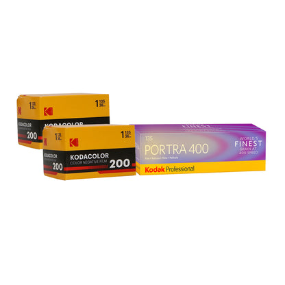 2x Kodak Kodacolor 200 Color Negative Film (35mm Roll Film, 36 Exposures) + Kodak Professional Portra 400 Color Negative Film (35mm Roll Film, 36 Exposures, 5-Pack)