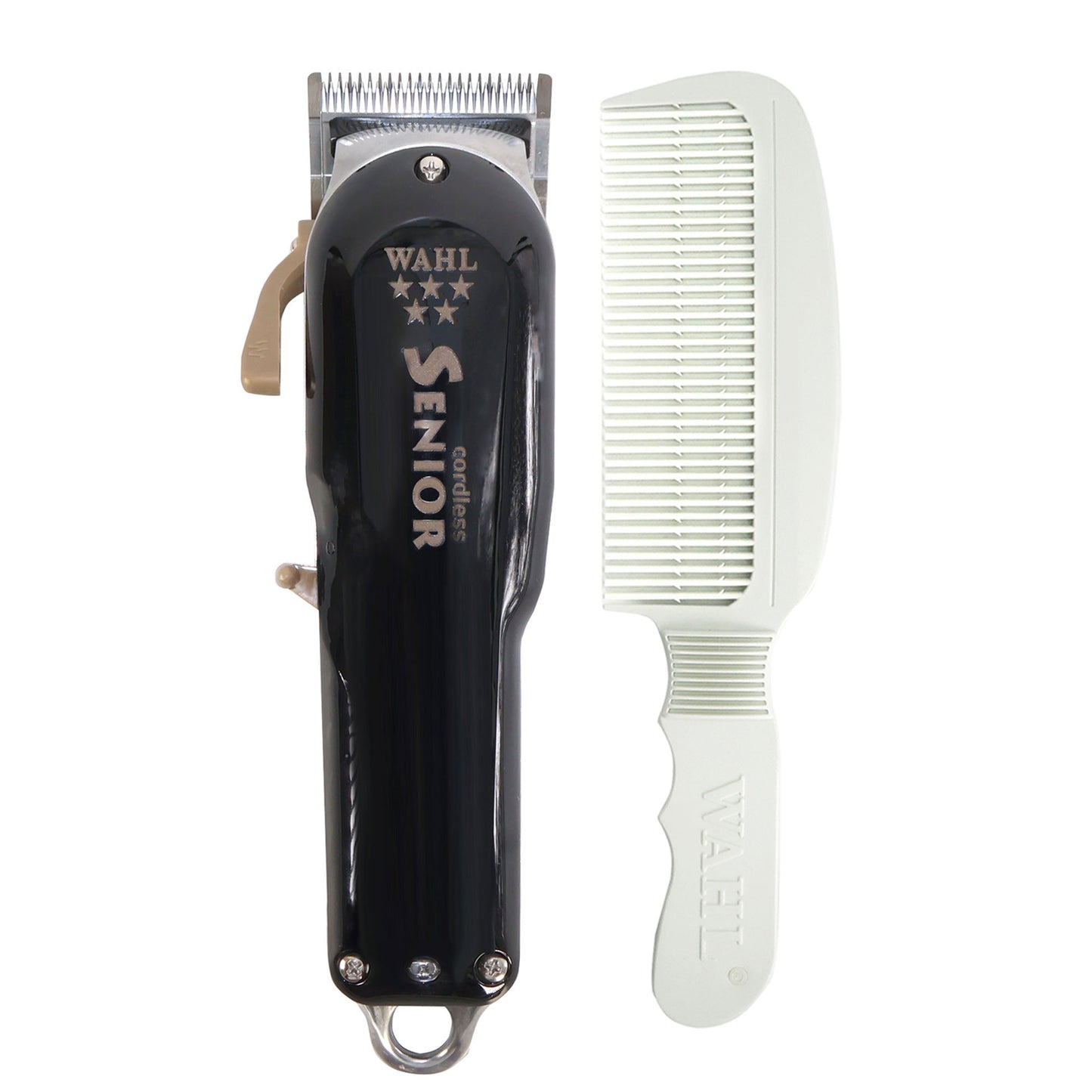 Wahl 8504 Professional Clipper Cordless Senior 120-240V with Wahl Flat Top Comb White 3329-100