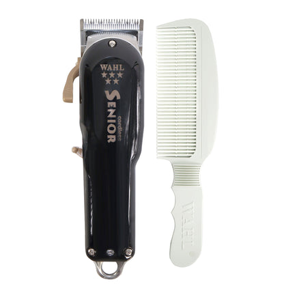 Wahl 8504 Professional Clipper Cordless Senior 120-240V with Wahl Flat Top Comb White 3329-100