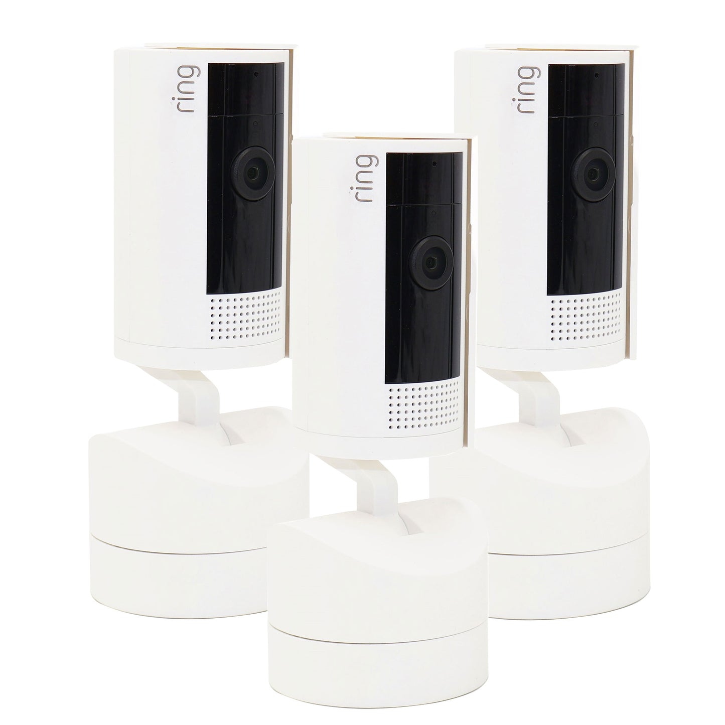 3x Ring Pan-Tilt Indoor Security Cam with 360° Horizontal Pan Coverage, Live View & Two-Way Talk and HD Video - White