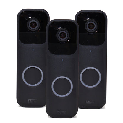 3x Blink Smart Wifi Video Doorbell – Wired/Battery Operated (Black)