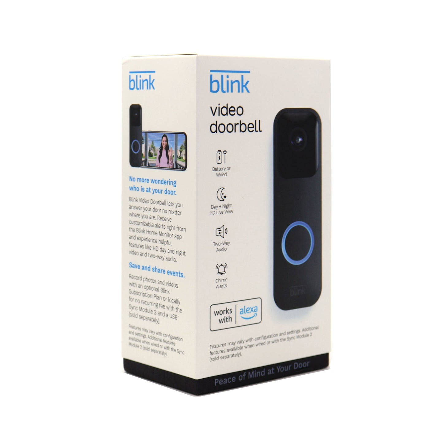 5x Blink Smart Wifi Video Doorbell – Wired/Battery Operated (Black)