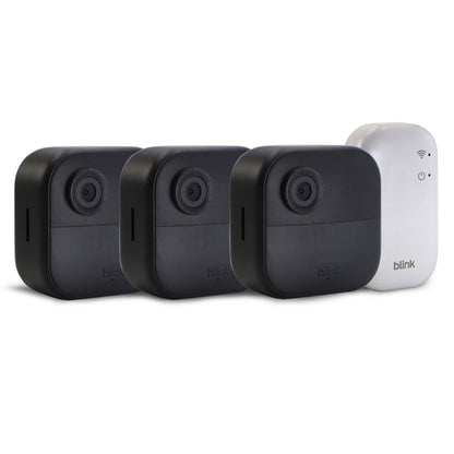 Blink Outdoor 4 Wireless Smart Security Camera - Sync Module Core Included (3 Cameras) with Blink Smart Wifi Video Doorbell – Wired/Battery Operated