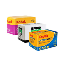 Kodak Ultramax 400 35mm Film, 36 Exposures with Kodak GOLD 200 Color Negative Film 35mm (36 Exp) and Ilford HP5 Plus B&W Negative Film (36 Exp)