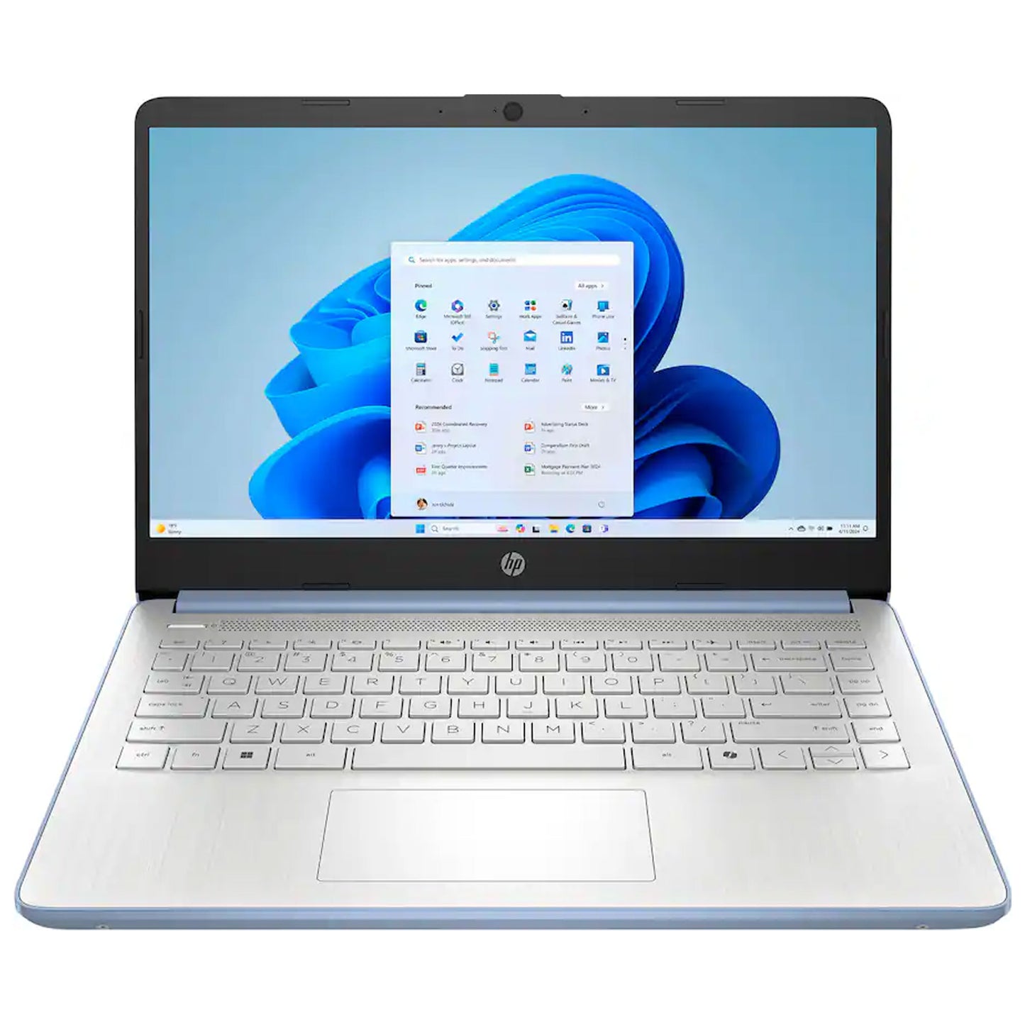HP 14" Laptop - Intel Processor N150 2025 - 4GB Memory, 128GB UFS (Sky Blue)