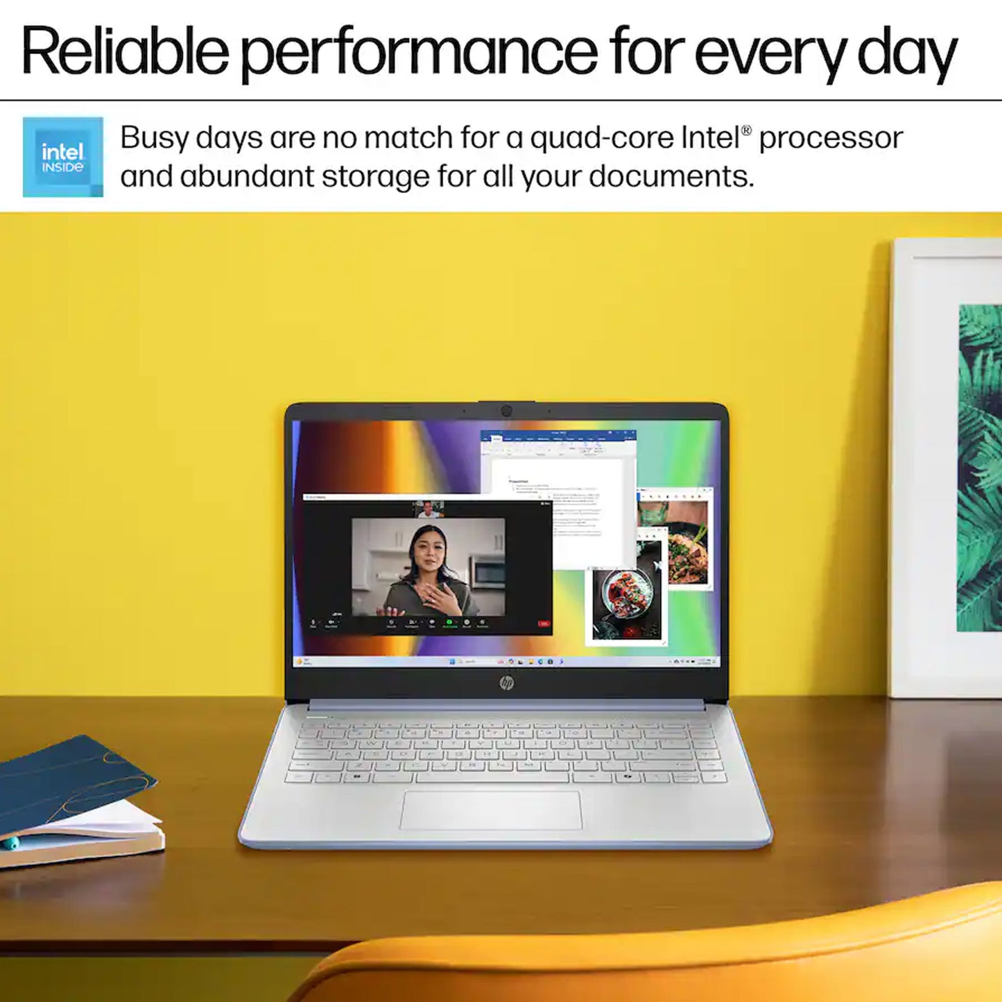 HP 14" Laptop - Intel Processor N150 2025 - 4GB Memory, 128GB UFS (Sky Blue)