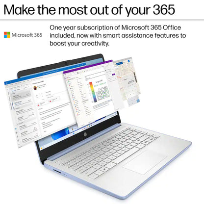 HP 14" Laptop - Intel Processor N150 2025 - 4GB Memory, 128GB UFS (Sky Blue)