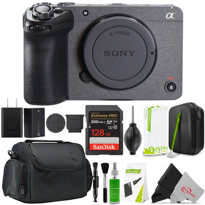 Sony FX30 Digital Cinema Camera (Black) with SanDisk Extreme Pro 128GB SDXC UHS-I V30 200MB/s Memory Card Bundle