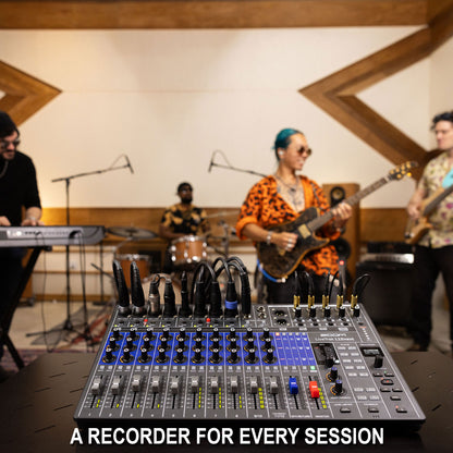 Zoom LiveTrak L12next Digital Mixer / Recorder with 3x Zoom ZDM-1 Podcast Mic Pack Accessory Kit and 64GB microSDXC Card