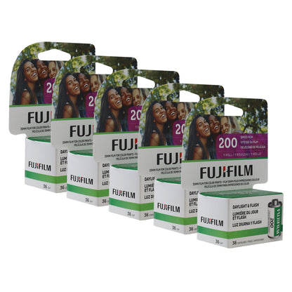 5x Fujifilm 200 Color Negative 35mm Film (36 Exposures)