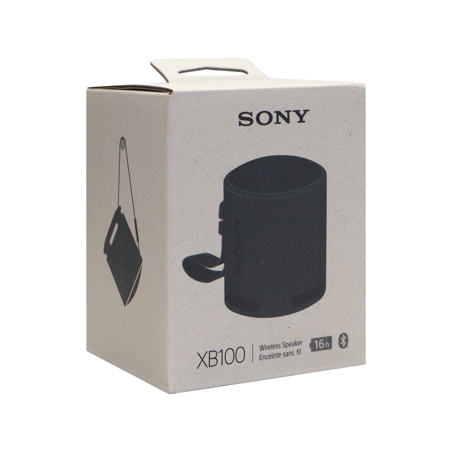 Sony XB100 Portable Waterproof Bluetooth Speaker (Black) + Sony MDR-ZX110 On-Ear Wired Headphones (Black)