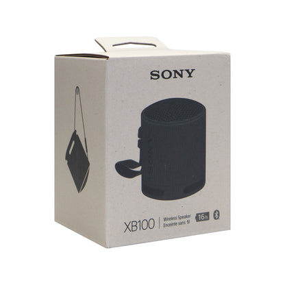 Sony XB100 Portable Waterproof Bluetooth Speaker (Black) + Sony MDR-ZX110 On-Ear Wired Headphones (Black)