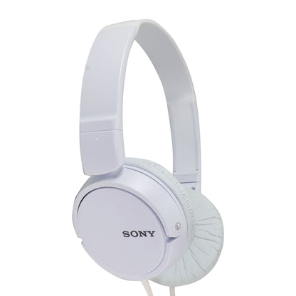 Sony XB100 Portable Waterproof Bluetooth Speaker (Orange) + Sony MDR-ZX110 On-Ear Wired Headphones (White)