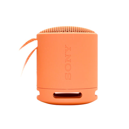 Sony XB100 Portable Waterproof Bluetooth Speaker (Orange) + Sony MDR-ZX110 On-Ear Wired Headphones (White)