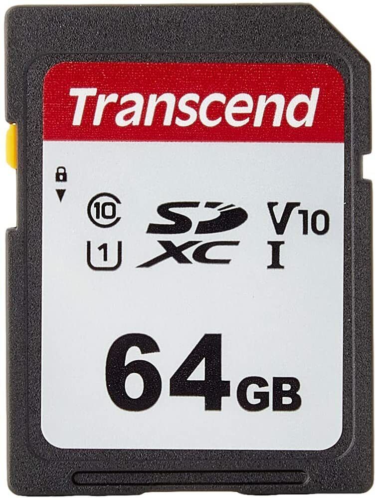 3x Transcend 64GB 300S SDXC Class 10 Memory Card