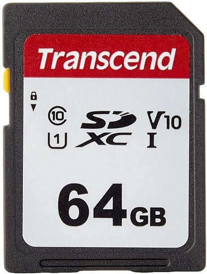3x Transcend 64GB 300S SDXC Class 10 Memory Card