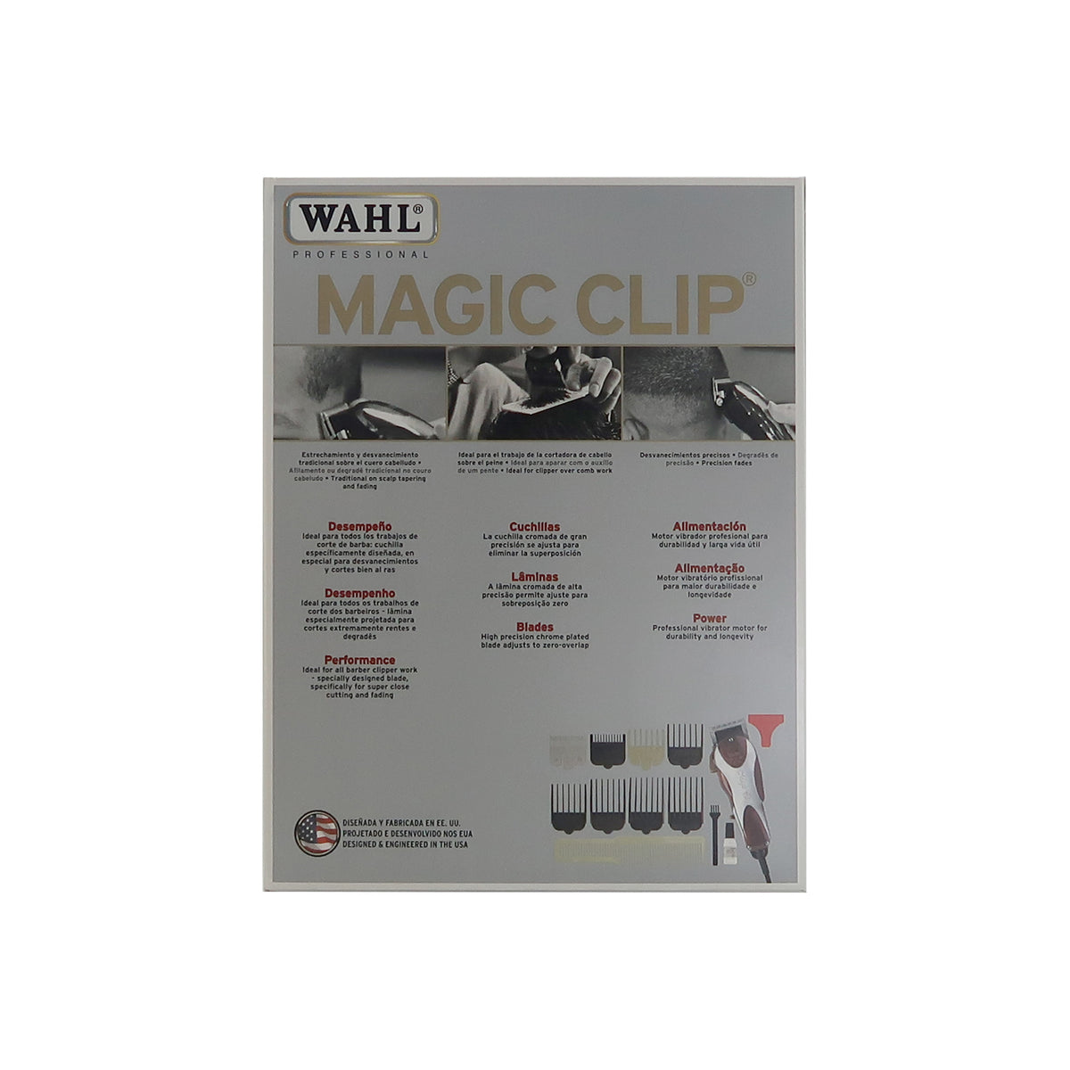 Wahl Profesional 5 Star Series Detailer Trimmer 8081 with Wahl Professional 5-Star Series Magic Clip Corded Precision Fade Clipper 8451