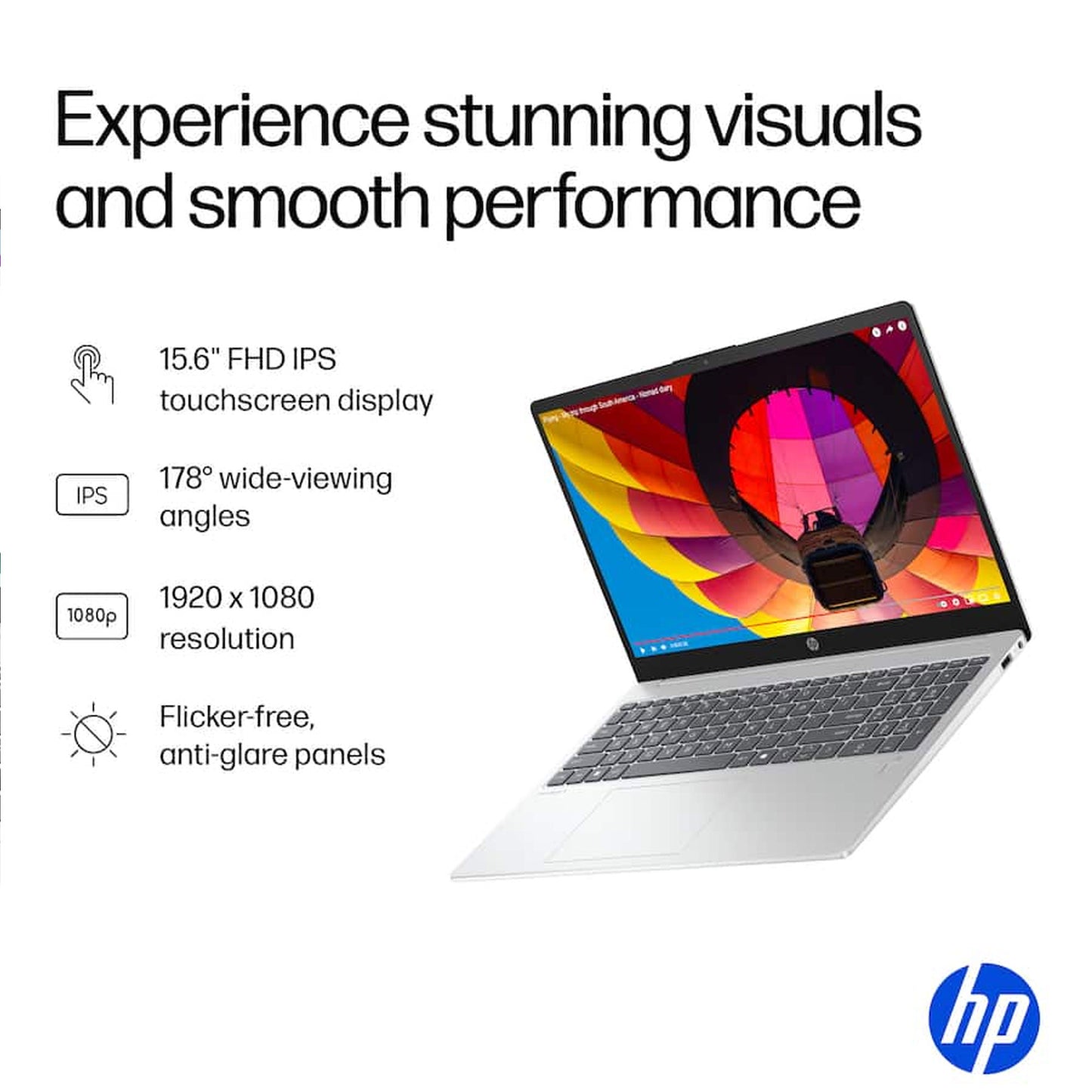HP OmniBook 3 Copilot+ PC 15.6" Full HD Touch-Screen Laptop - AMD Ryzen 5 AI 5 330 2025 - 16GB Memory, 12GB SSD (Glacier Silver) Complete Office Work Bundle