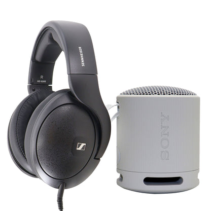 Sennheiser HD 620S Closed-Back Wired Audiophile Headphones + Sony XB100 Portable Waterproof Bluetooth Speaker (Gray)