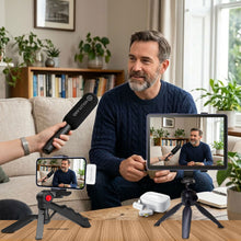 Hollyland LARK A1 Combo 2-Person Wireless Microphone System with USB-C and Lightning Connectors for Mobile Devices (Ivory White) Podcast & Interview Bundle