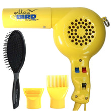 Conair Pro Yellow Bird Hair Dryer YB075W with Ergo-Grip Detangler Brush for Fast Styling