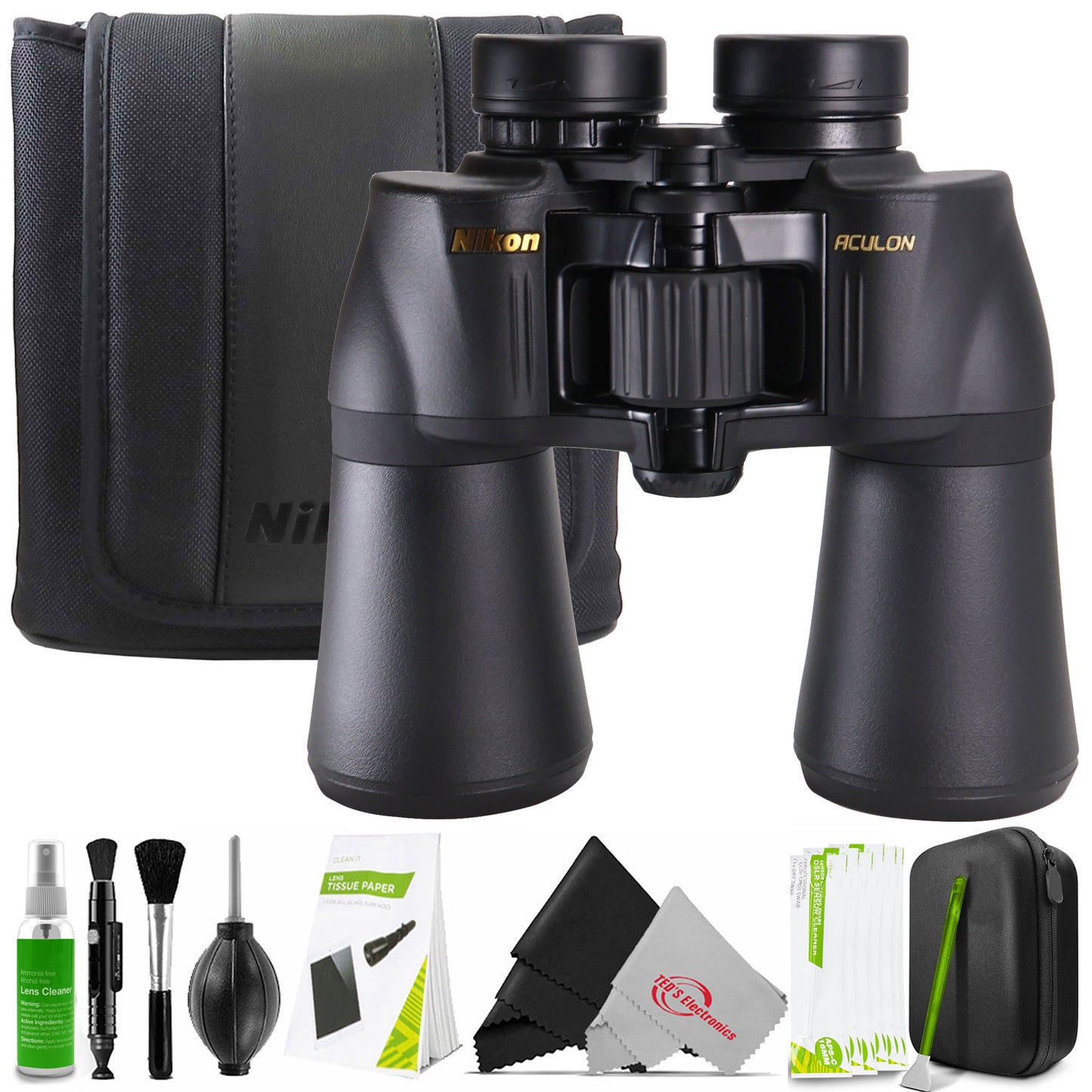 Nikon 10x50 Aculon A211 Binoculars with Professional Cleaning Kit