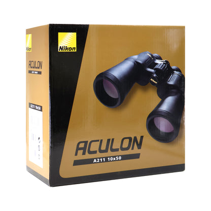 Nikon 10x50 Aculon A211 Binoculars with DSLR Sling Backpack and Professional Cleaning Kit
