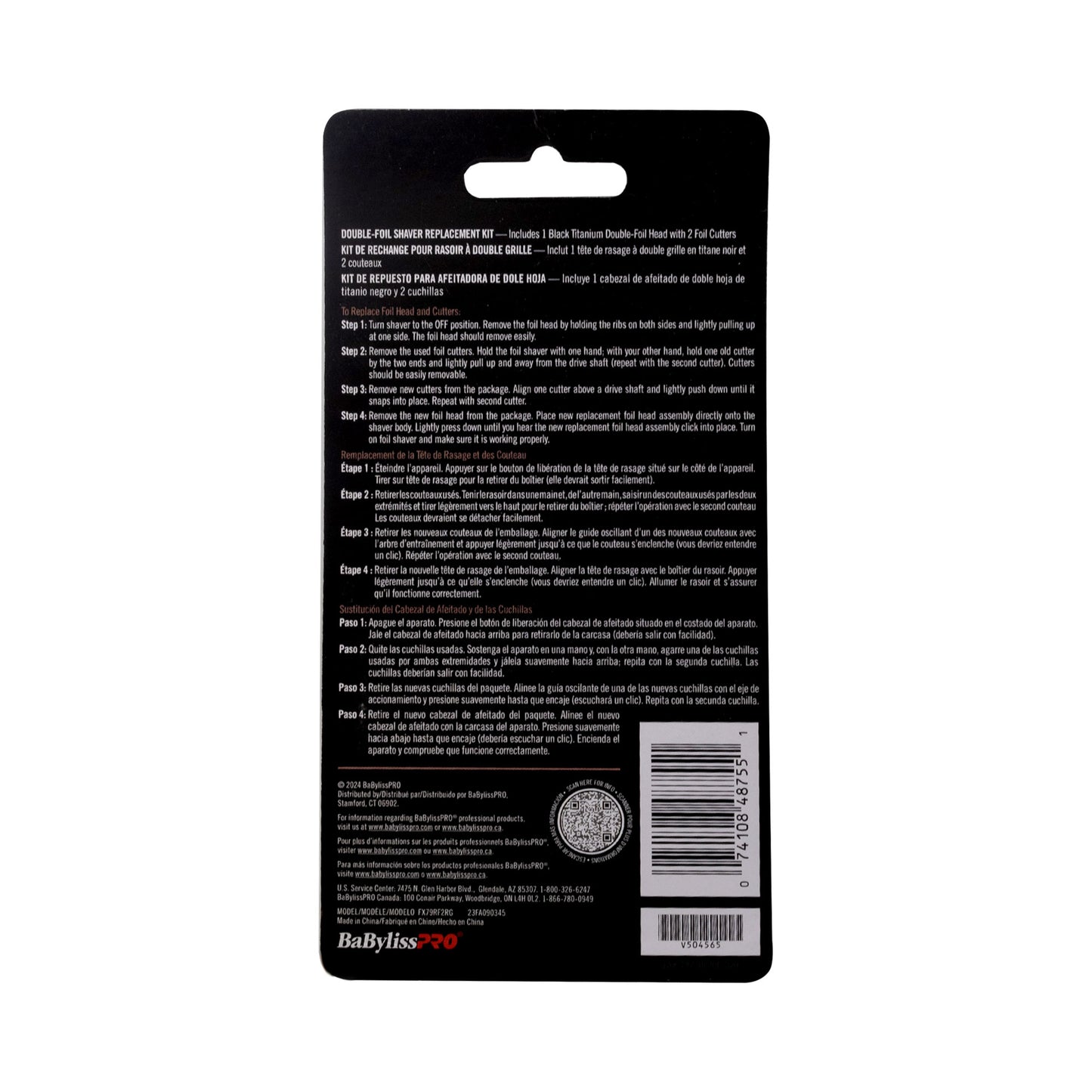 BaByliss Pro FXONE Double Foil Shaver Replacement Foil and Cutter