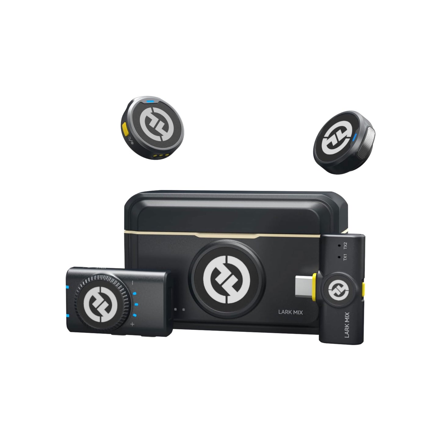 Hollyland LARK M2 2-Person Wireless Mini Combo Microphone System (2.4 GHz, Shine Charcoal)