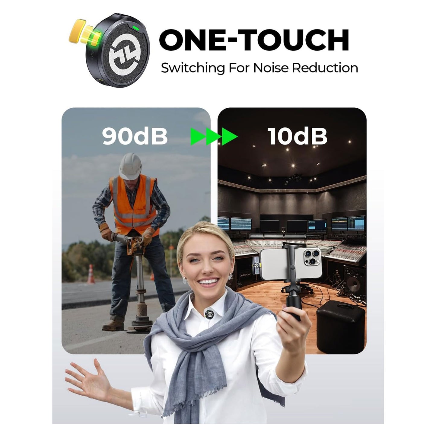 Hollyland LARK M2 2-Person Wireless Mini Combo Microphone System (2.4 GHz, Shine Charcoal)