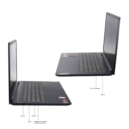 Lenovo IdeaPad 1 15.6" Full HD Laptop - AMD Ryzen 5 7520U - 8GB Memory, 256GB SSD (Abyss Blue)