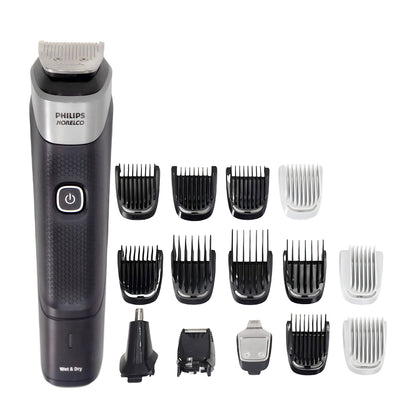 Philips Norelco Multigroom 5000 All-in-One Trimmer + Philips Norelco Ultimate Comfort Nose Trimmer 1000 Battery Powered NT1605/60 for Nose, Ear, and Eyebrows
